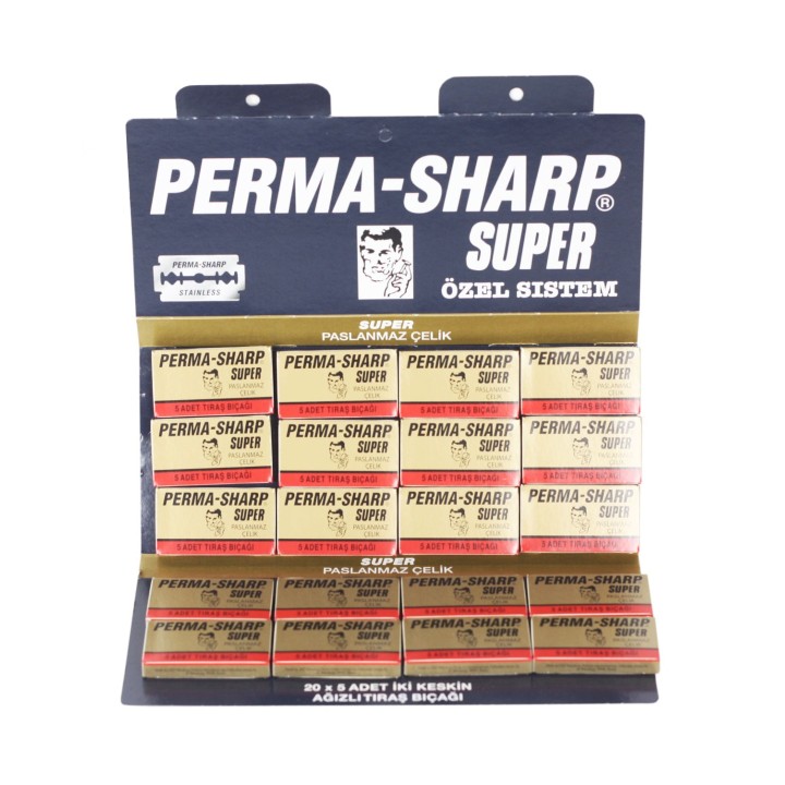 100 Cuchillas Afeitar Doble Hoja Perma-Sharp