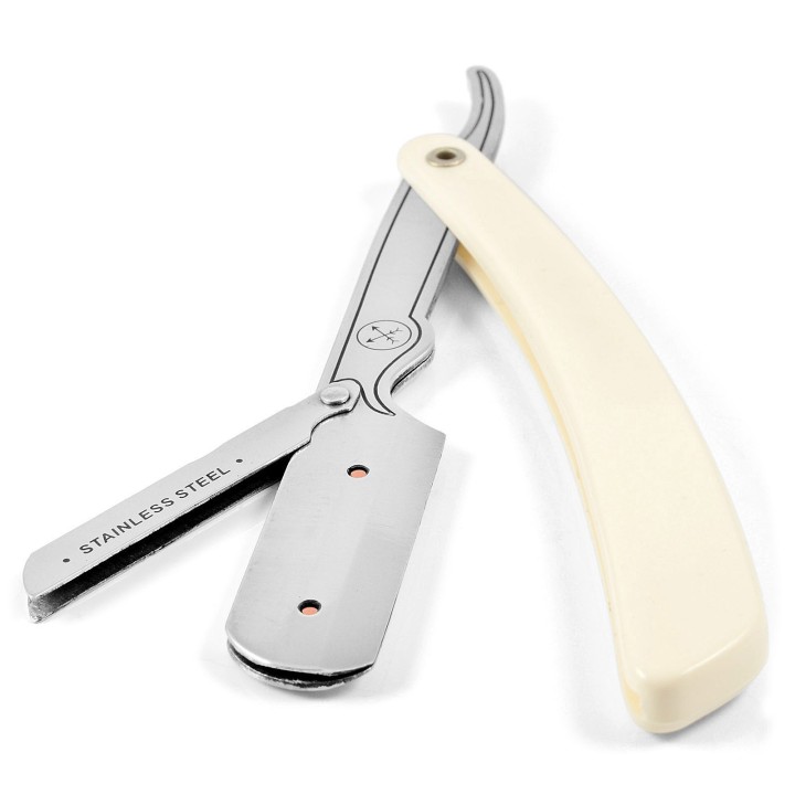 Navaja Barbero Acero Inoxidable Parker 34 Marfil