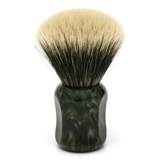 Shavemac Shaving Brush ML2 Silvertip 2-Band 50mm Black/Brown
