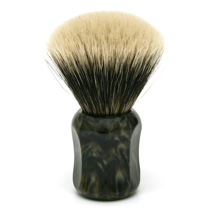 Shavemac Shaving Brush ML2 Silvertip 2-Band 50mm Black/Brown