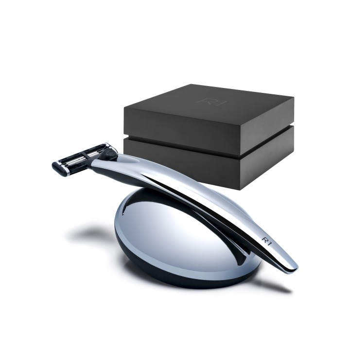 Set de Maquinilla de Afeitar R1 Cromo & Stand Bolin Webb