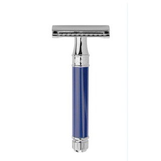 Maquinilla de afeitar Edwin Jagger Azul-Cromo.