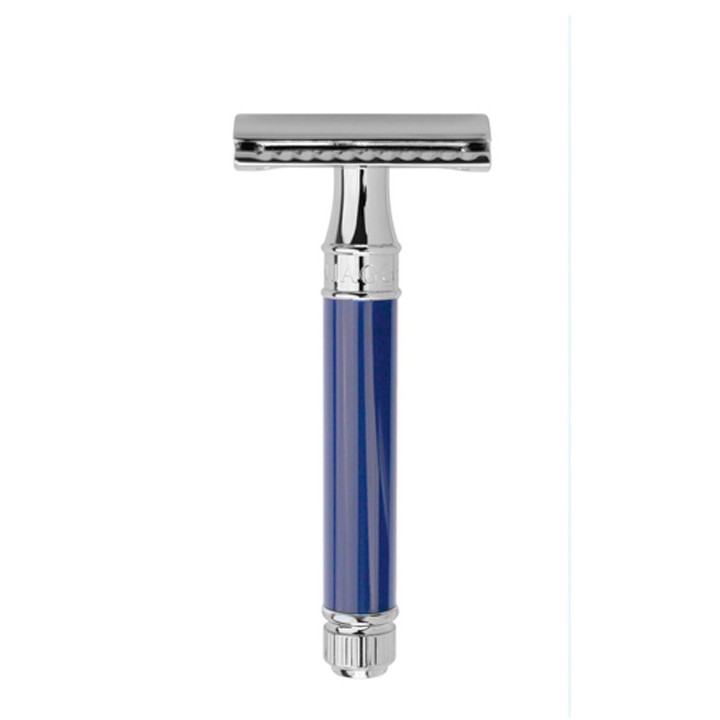 Maquinilla de afeitar Edwin Jagger Azul-Cromo.