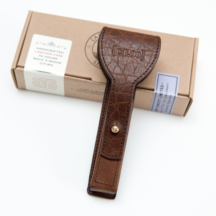 Captain Fawcett Leather Case Mach 3 Razor