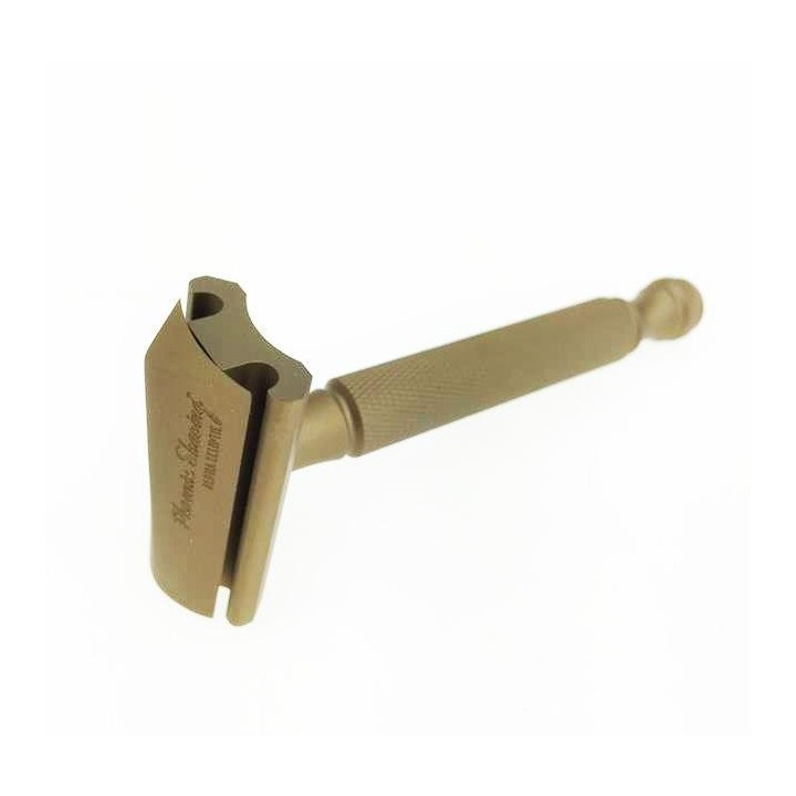 Phoenix Artisan Accoutrements Classic Shaving Razor Alpha Ecliptic Slant Aluminum Bronze