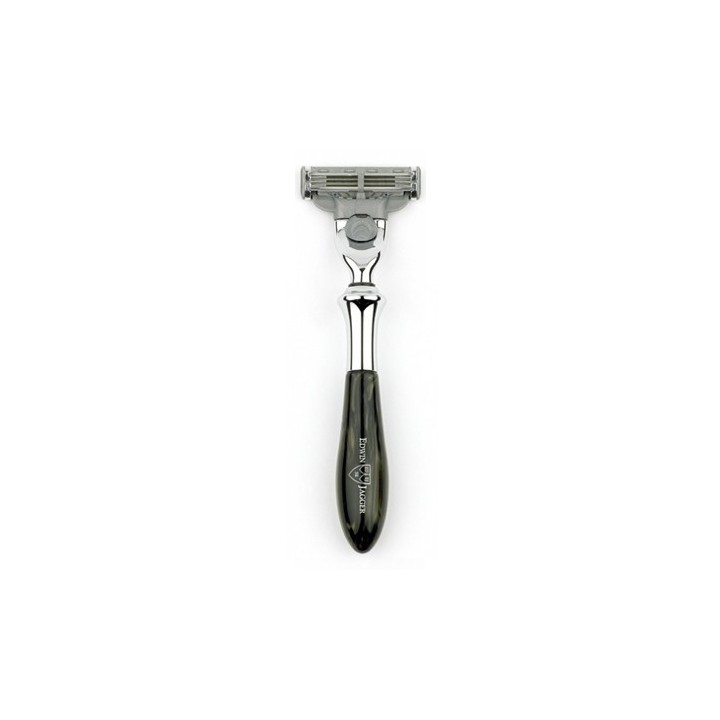 Edwin Jagger Match3® Plaza Black Marble Safety Razor