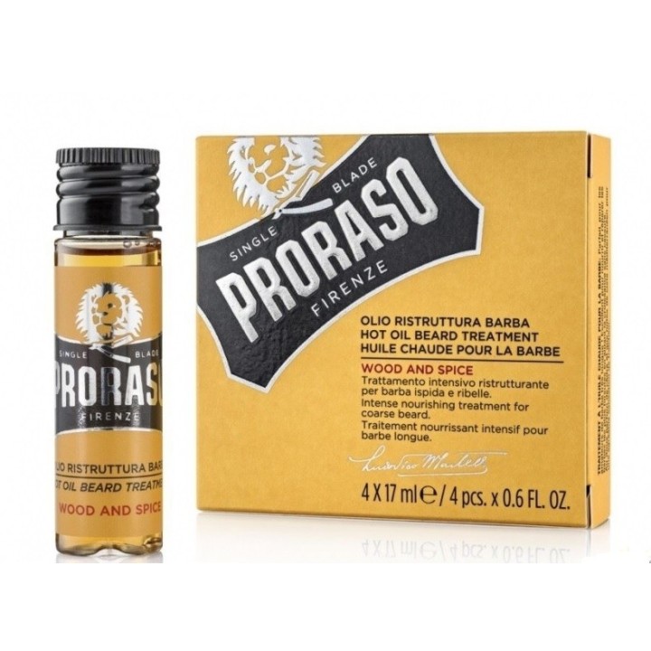 Aceite Caliente Para Barba Proraso (4 Frascos x 17 ml.)