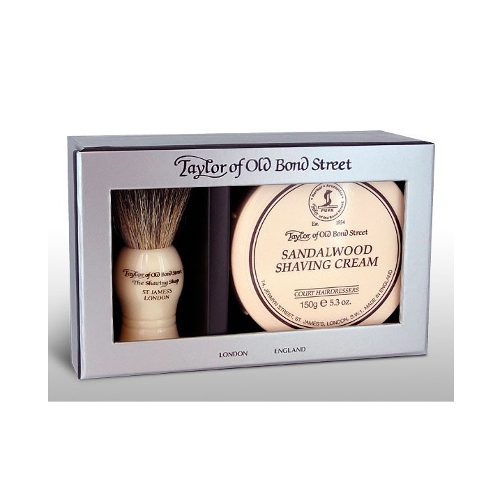 Pure Badger Brush & Sandalwood Bowl Gift Box Set