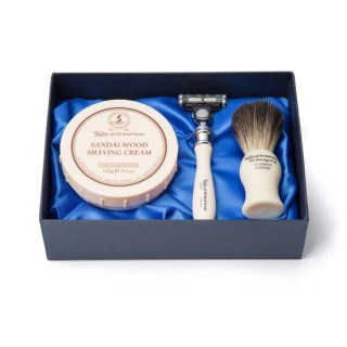 Taylor of Old Bond Street Victorian Sandalwood Shaving Cream, brush and razor Gift Box Set
