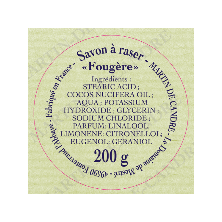 Jabón de Afeitar Helecho Martin de Candre 200gr