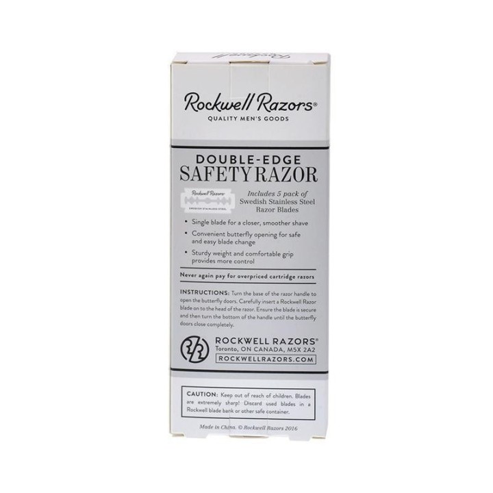 Maquinilla Afeitar Clásica Rockwell R1 White Chrome