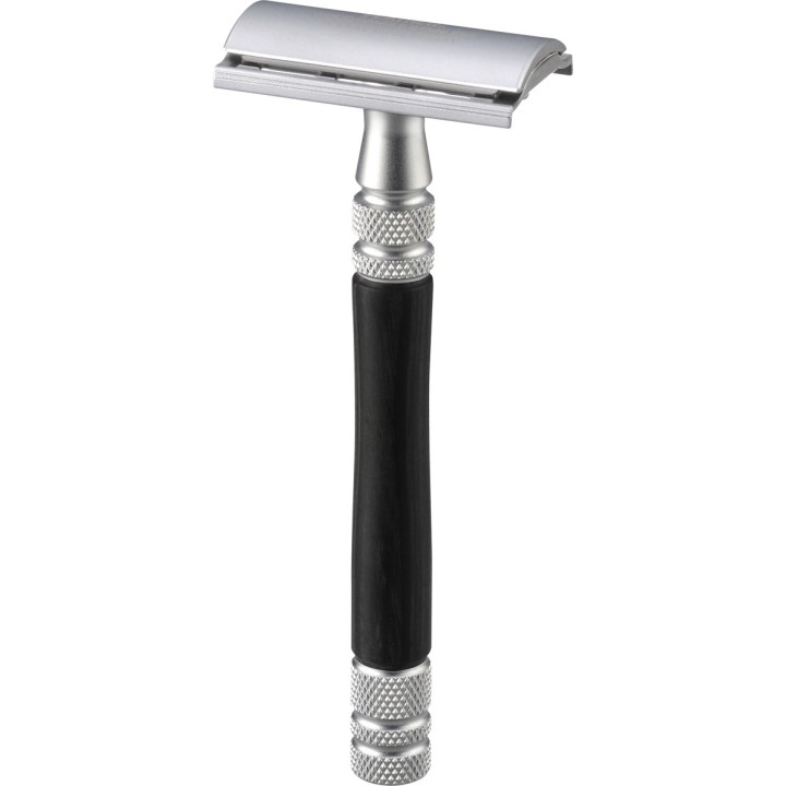 Feather Stainless Safety Razor Wood Handle WS-D1S & Stand