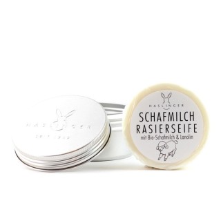 Haslinger Sheepmilk & Lanolin Shaving Soap with Case 60gr
