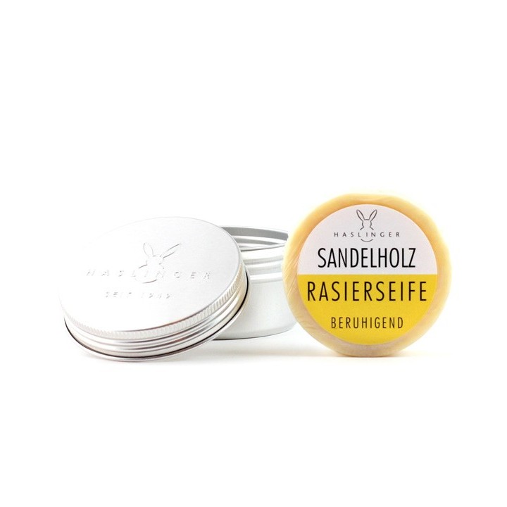 Haslinger Sandalwood Shaving Soap with Case 60gr